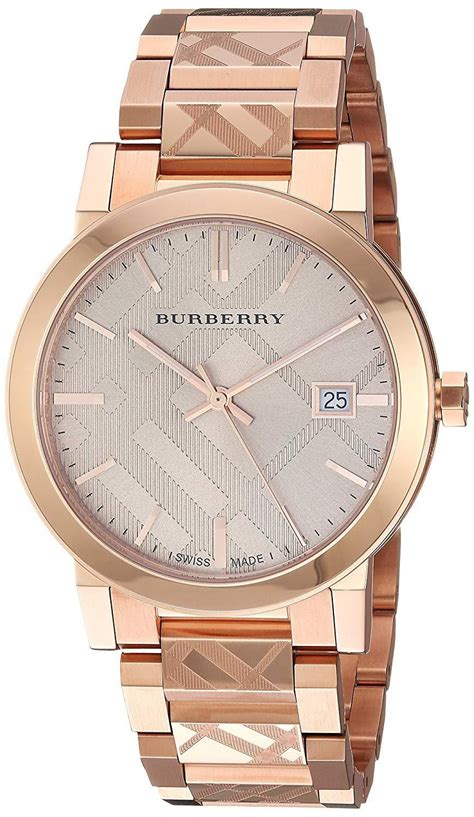 burberry rose gold-tone dial stainless steel quartz ladies watch bu9039|Amazon.com: Burberry Womens Watches.